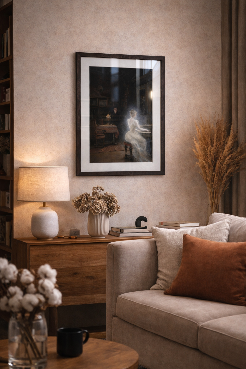 “The Ghost at the Piano” Henriette Browne
